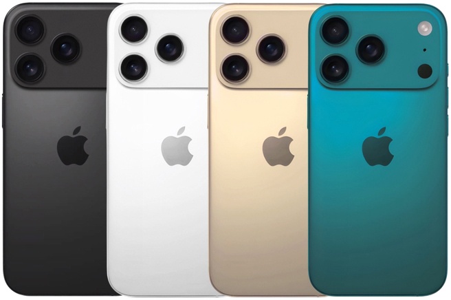 Het vermoedelijke uiterlijk van de iPhone 17 Pro-modellen (bron: Majin Bu)