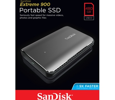 Sandisk Extreme 900 Portable SSD 480GB Zwart