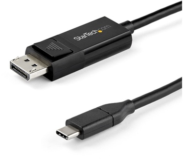 Startech.com USB-C naar DisplayPort 1.4 kabel bidirectioneel 2 m Zwart