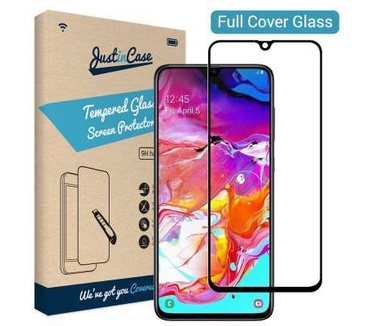 Just in Case Full Cover Tempered Glass Samsung Galaxy A70 Zwart