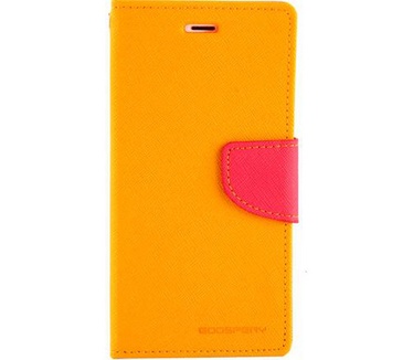 Mercury Fancy Diary Wallet Case voor LG G4 (H815) - Geel/Roze Geel