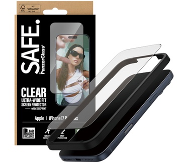 PanzerGlass SAFE. by PanzerGlass® Screen Protector w. Black Frame iPhone 17 Pro Max | Ultra-Wide Fit w. EasyAligner
