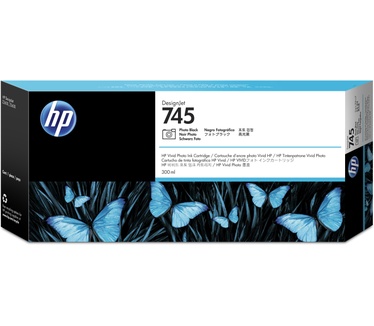 HP 745 zwarte DesignJet fotoinktcartridge, 300 ml