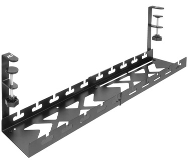 ACT AC8379 Verstelbare kabelgoot voor onder bureau - kabelmanagement Zwart