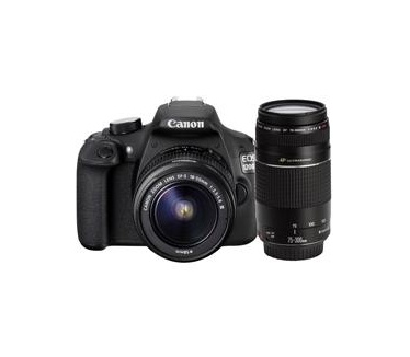 Canon EOS 1200D Kit + EF-S 18-55 DC III + 75-300 DC III Zwart