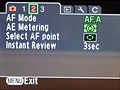 Pentax K-m menu-interface