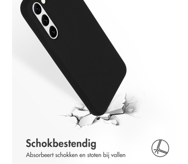 Accezz Liquid Silicone Backcover Samsung Galaxy S23 Plus - Zwart