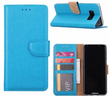 Luxe Lederen Bookcase hoesje voor de Samsung Galaxy S8 - Blauw (Samsung Galaxy S8) Blauw