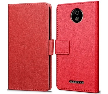 qMust Motorola Moto C Wallet Hoesje Rood