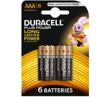 Duracell Batterijen Plus Power, Alkaline, 6 x AAA
