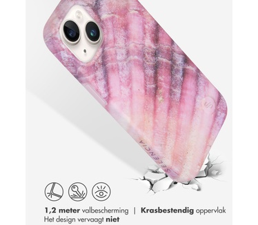 Selencia Aurora Fashion Backcover iPhone 14 - Duurzaam hoesje - 100% gerecycled - Ocean Shell Purple