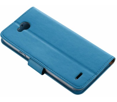 Luxe Lederen Bookcase hoesje voor de LG X Power 2 - Blauw (LG X Power 2) Blauw