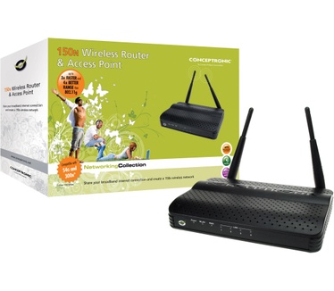 Conceptronic 150Mbps Wireless Router / Accesspoint. 4 ports 10/100