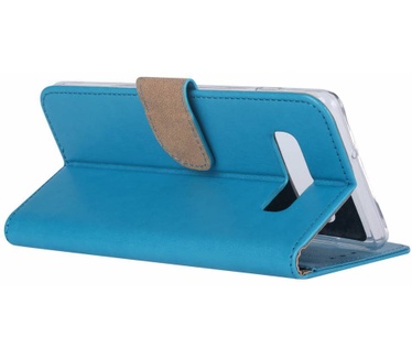 Luxe Lederen Bookcase hoesje voor de Samsung Galaxy S10 Plus - Blauw (Galaxy S10 Plus) Blauw