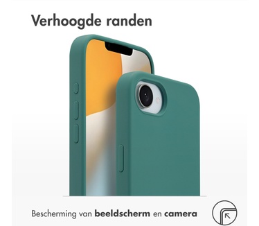 Accezz Liquid Silicone Backcover met MagSafe iPhone 16e - Donkergroen