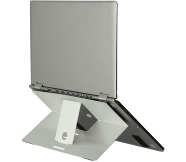 R-Go Tools R-Go Riser Attachable Laptopstandaard, geïntegreerd, verstelbaar, zilver