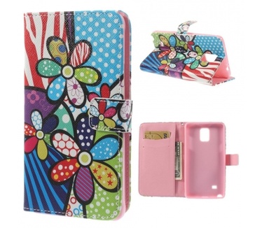 Kees Portemonnee Hoesje Galaxy Note 4 - Colorful Hippie