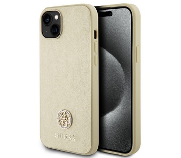 Guess 4G Metal Logo Back Case - Apple iPhone 15 Plus (6.7") Goud Goud