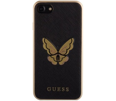 Guess Butterfly Hard Cover - Apple iPhone 6/6S/7/8 (4.7") - Zwart  Zwart
