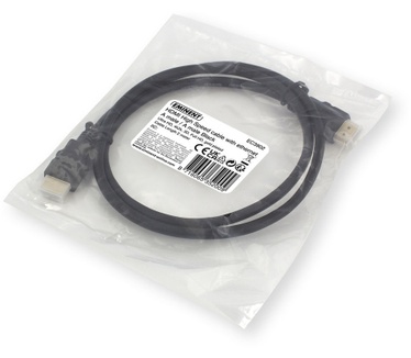 Ewent High Speed HDMI kabel met ethernet, 2 Meter Zwart Zwart