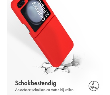 Accezz Liquid Silicone Backcover Samsung Galaxy Z Flip 5 - Rood
