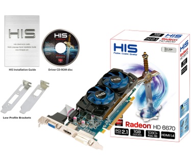 HIS 6670 Twin-Fan 1GB GDDR5