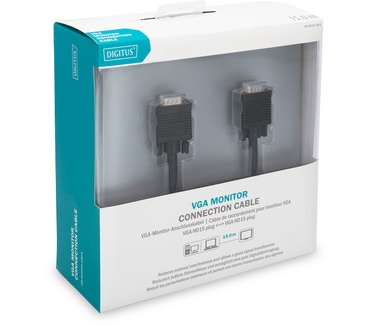 Digitus 15m, 2xVGA Zwart