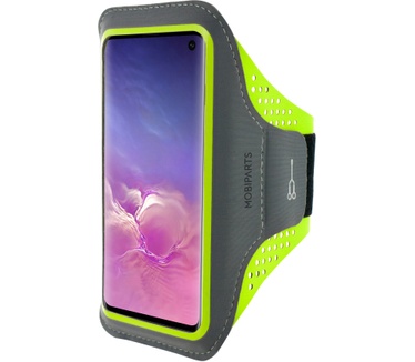 Mobiparts Comfort Fit Sport Armband Samsung Galaxy S10 Neon Green
