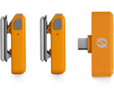 Røde RØDE Wireless Micro - Compact draadloze microfoon, twee microfoons met oplaadcase voor smartphone-inhoudcreatie - USB-C, oranje