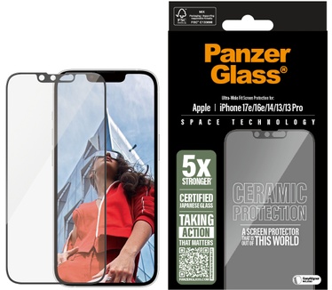 PanzerGlass PanzerGlass® Ceramic Screen Protector iPhone 17e | 16e | iPhone 14 | 13 Pro | 13 | Ultra-Wide Fit w. EasyAligner