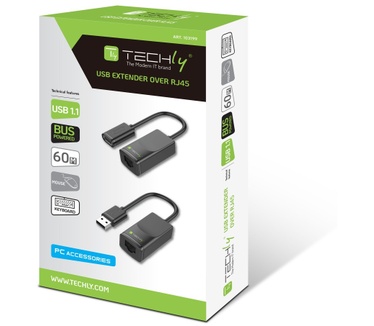 Techly IUSB-EXTENDTY2 Zwart