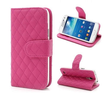 Kees KEES Geruit Portemonnee Hoesje Galaxy S4 Mini - Roze