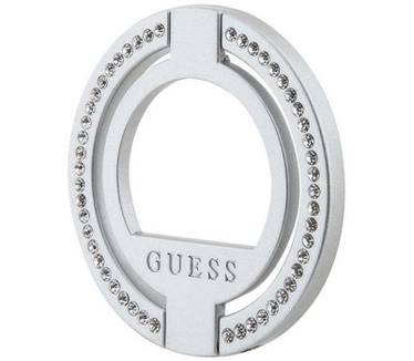Guess Magnetic Ring Stand (geschikt voor Apple MagSafe) - Zilver