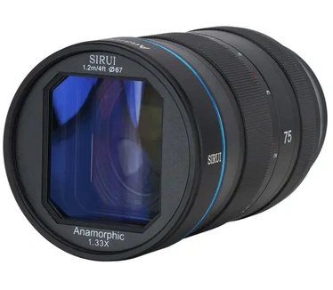 Sirui 75 mm F1,8 1,33X Anamorfische cine lens APS-C (M4/3-bevestiging) voor GH5/GH6/BMPCC
