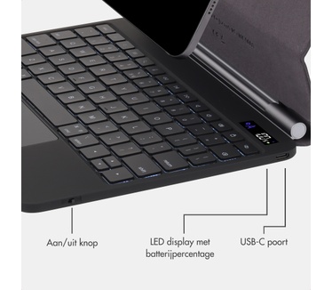 Accezz Magnetic Bluetooth Keyboard Apple iPad Pro 11 (2025) M5 / (2024) M4 - QWERTY / NL - Zwart
