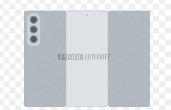 Animaties van dubbel vouwbare Samsung-smartphone