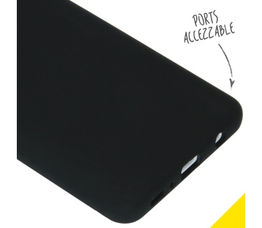 Accezz Liquid Siliconen (Galaxy A21s) Zwart