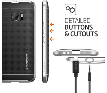 Spigen Neo Hybrid HTC 10 Case - Satin Silver