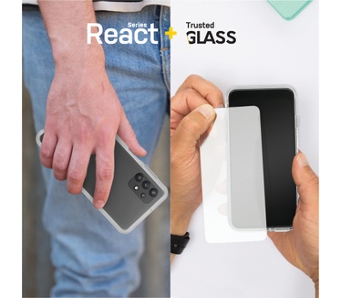 Otterbox React + Trusted Glass Series voor Samsung Galaxy A32 5G, transparant