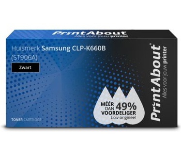 PrintAbout Huismerk Samsung CLP-K660B (ST906A) Toner Zwart