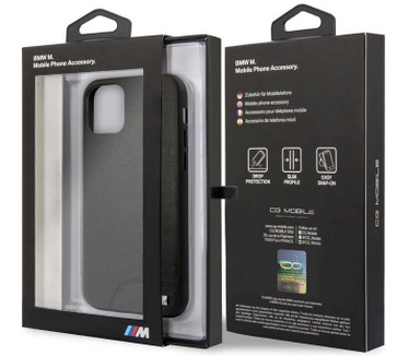 BMW M-Line Smooth Hard Case Apple iPhone 12 Pro Max (6.7") Zwart  Zwart