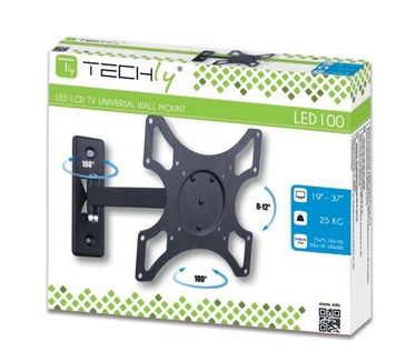 Techly 19-37" Wall Mount for LED LCD TV Tilt 2 Joints Black" ICA-LCD 2901