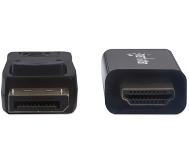 Manhattan DisplayPort to HDMI Cable, 4K, 1.8m, Male to Male, 4K@60Hz (3840 x 2160 at 60Hz), Black Zwart