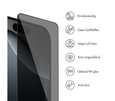 Accezz Gehard Glas Privacy Screenprotector + Applicator