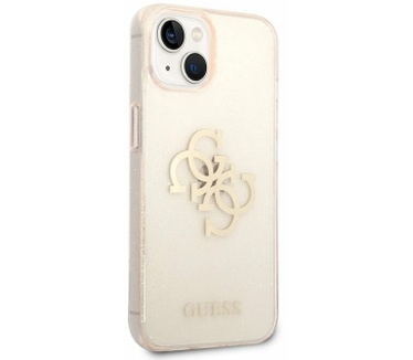 Guess 4G Logo Glitter TPU - Apple iPhone 14 Plus (6.7") - Goud Goud