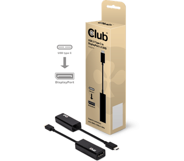 Club 3D USB 3.1 Type-C naar DisplayPort 1.2 4K60Hz UHD Active Adapter