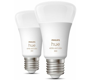 Philips Hue Smart lamp E27 White en Color Ambiance 800 Lumen (Bluetooth) 2-pack