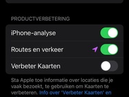 iOS 17 - locatie-instellingen staan aan