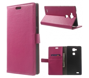 Kees Lederlook Portemonnee Hoesje Ascend Mate 7 - Roze