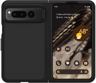 Otterbox OtterBox Thin Flex-hoes voor Google Pixel Fold, schokbestendig, valbestendig, slanke tweedelige beschermhoes, getest volgens militaire standaard, voor opvouwbare telefoons, Zwart